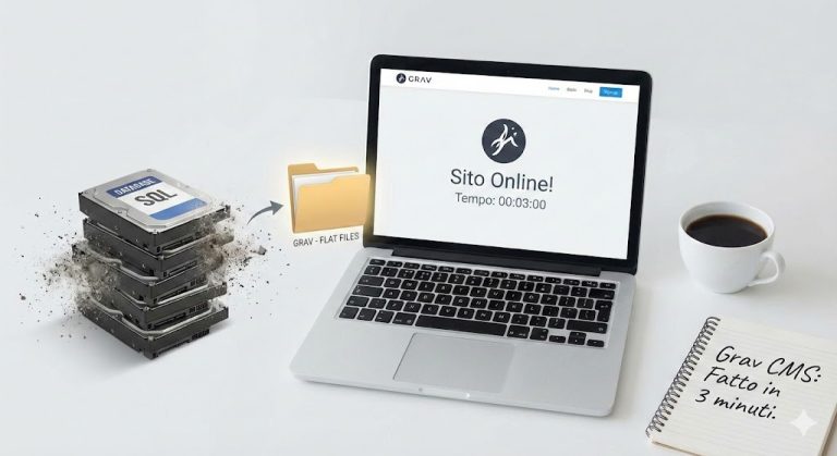 Grav CMS: Dimentica il Database. Il tuo sito online in 3 minuti