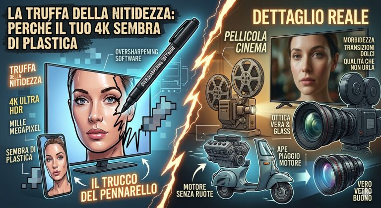 La truffa della nitidezza: perché il tuo 4k sembra di plastica