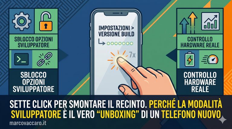 Sette click per smontare il recinto. Perché la modalità sviluppatore è il vero “unboxing” di un telefono nuovo